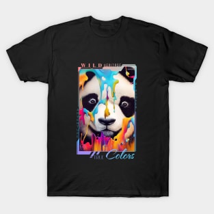 Panda Bear Animal Discovery Adventure Nature Planet Earth Paint T-Shirt